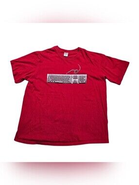 Supreme Keyboard Tee Red SS19 Box Logo Graphic T-Shirt Men XL Vtg 2019 Authentic